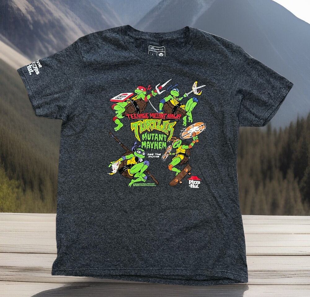 Teenage Mutant Ninja Turtles Mutant Mayhem Pizza Hut T Shirt Employee Promo L